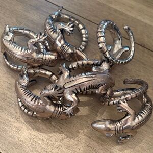 Pottery Barn Silver Lizard Napkin Rings